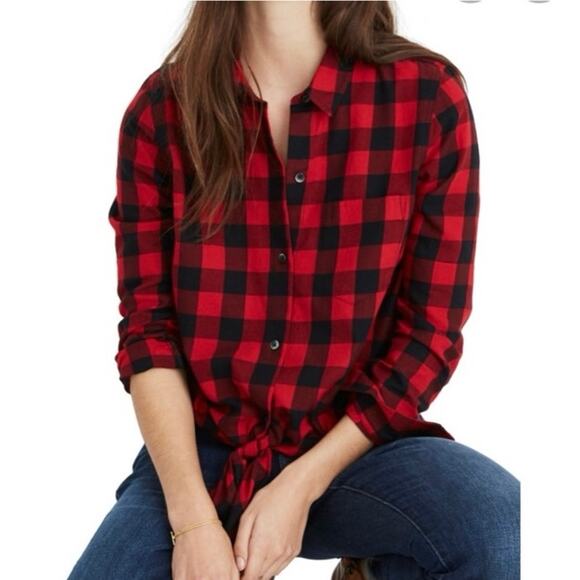 Madewell Buffalo Plaid Americana Academia Gorpcore Cabincore Western Top S - Picture 1 of 7